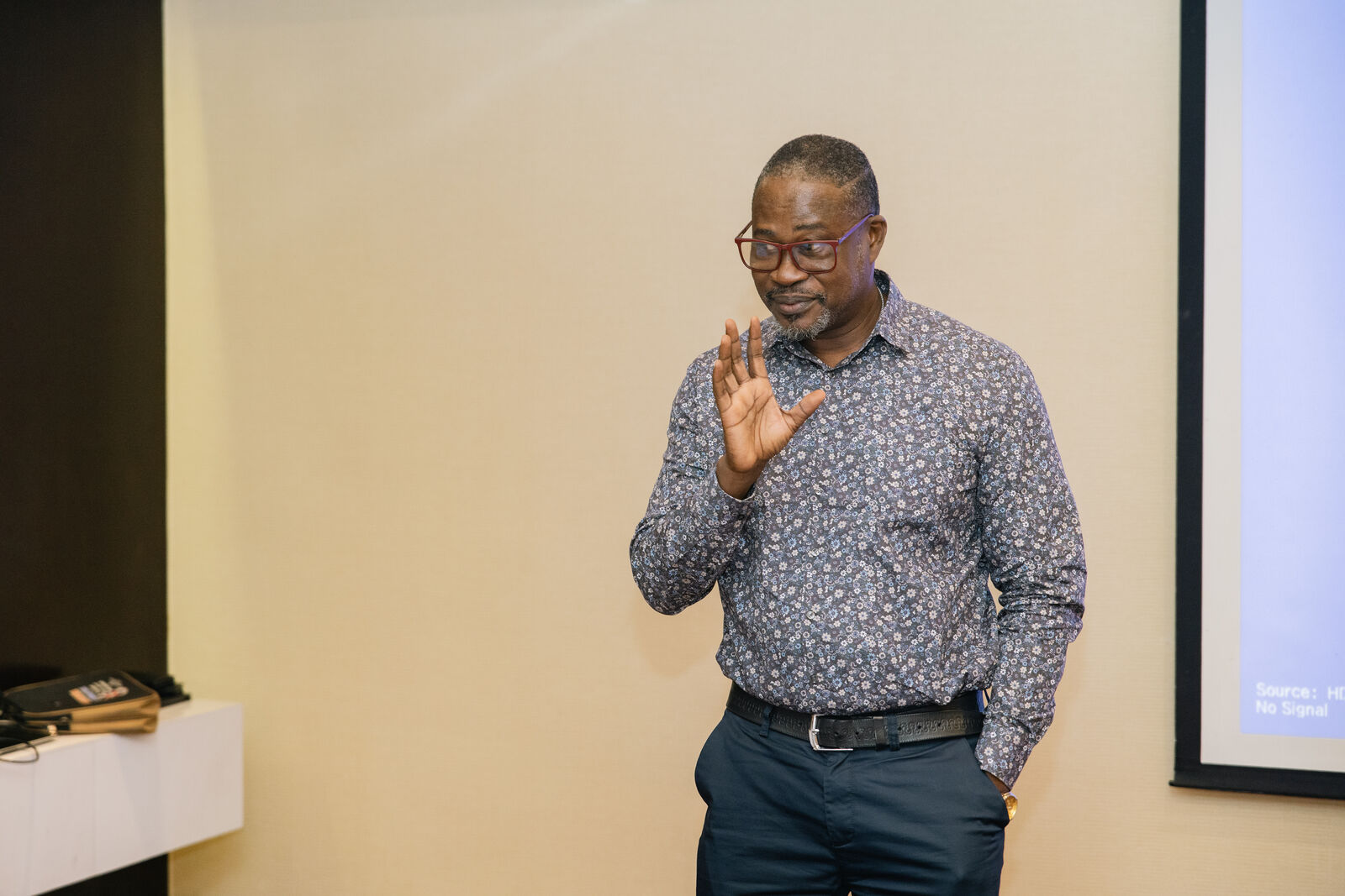 Isaac Kofi Maafo delivering key insights at the MTN Masterclass Series